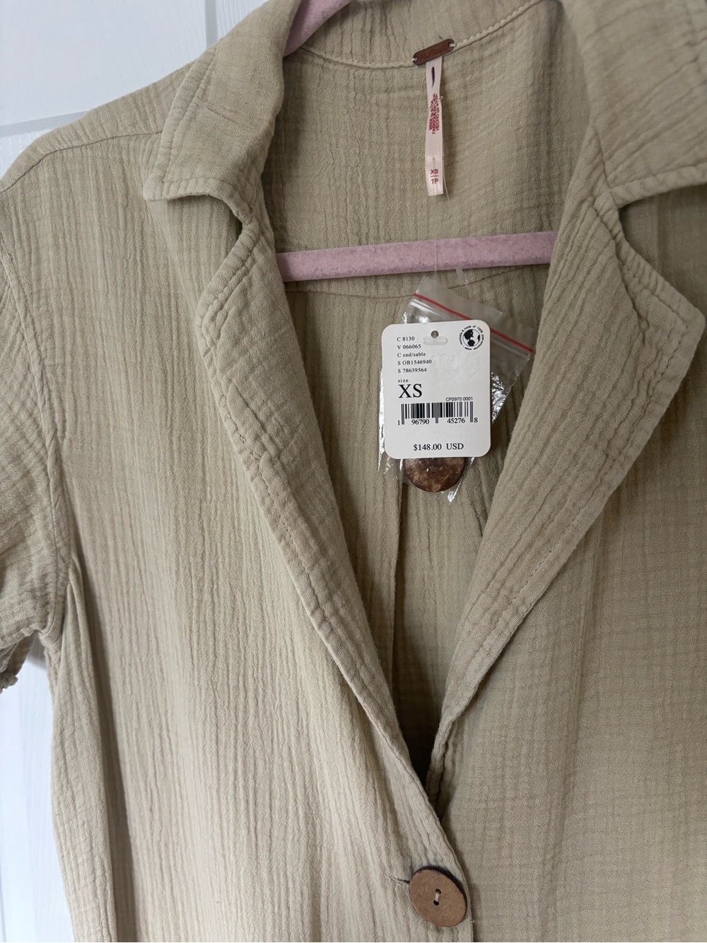 NWT Free People Almeda Buttondown 100% Cotton Dress -Size XS - Picture 5 of 6